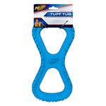 Nerf Dog Tire Infinity Tug Dog Toy, Lightweight, Durable and Water Resistant, 10 Inches, for Medium/Large Breeds, Single Unit, Blue