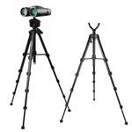 DAPENG 70" Binocular Tripod with Adapter,Shooting Tripod Hunting Rest V Yoke Stand,Compatible with Spotting Scope/Monocular/Astronomical Telescope/DSLR Camera/Phone/Projector