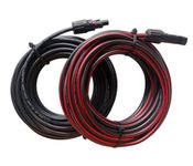 Kenbrook Solar 4 sq. mm 30 Meter DC Wire for Solar Panel (15M Red + 15M Black, With MC4)