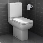 Short Projection Close Coupled Bathroom Toilet Dual Flush Compact Cloakroom WC