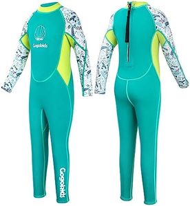 Gogokids Kids Wetsuit Long Sleeve 2.5mm - Boys Girls Neoprene Swimming Wetsuit with UV Protection 50+ & Back Zipper, Warm Full Wetsuit for Swimming Surfing Beach, Ages 2-10 Boys Girls