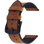 LIDDU 22MM Watch Band Strap Compatible With Fossil Gen 5, Fossil Gen 5E, Fossil Gen 6 Smart Watch (Brown Leather)