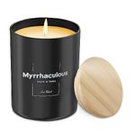 Premium Myrrh & Tonka Scented Candles (Myrrhaculous), Natural Soy Candles Gifts for Women & Men, Hand Poured, Long Lasting Aromatherapy Essential Oil Candle, 227g, 45 Hour Burn Time