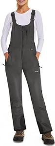 BenBoy Women's Snow Bibs Ski Waterproof Windproof Insulated Overalls Ripstop Snowboard Pants Winter,HXK7557W-Grey-XS