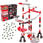 Marble Genius Marble Run Racing Set: 125-Piece Marble Run Racing Set Toys for Kids, Marbles Maze Tower Building Blocks, Marble Race Track Rolling Game, Educational Learning STEM Toy Gift, Racing