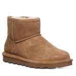 BEARPAW Women's Alyssa Wide Hickory Size 9 | Women’s Ankle Boot | Women’s Slip On Boot | Comfortable Winter Boot