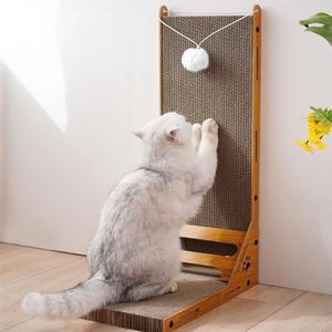 Agility Cats Scratcher Board,Cat Toy Corrugated Paper Pet Scratch Pad House Claw Sharpeners Condo Furniture Protector for Cats & Kittens 60X40X24CM(L-Type Scratching Post)