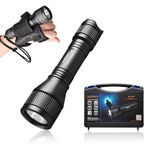 ORCATORCH Upgraded Version D550 Dive Light 1000 Lumens Scuba Safety Torch XM-L2 LED Submarine Flashlight with 3400mAh Battery, Charger, Wrist Strap, Lanyard, Waterproof O-Rings