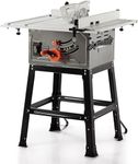 1800W Table Saw 10 inch,15APM Skill Saw With Portable Table Saw Stand,Portable Table Saw for Woodworking,DIY - 5000RPM Cutting Speed,Adjustable Blade Angle and Height