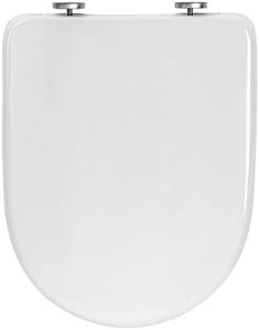 WOLTU Tapa de WC Tapa de Inodoro Asiento de Inodoro Bisagra de Cierre Suave Instalar Rápida Antibacteriano