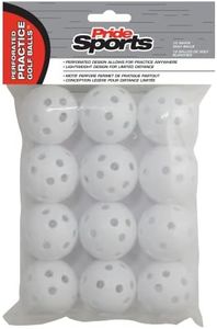 PrideSports Practice Golf Balls, Perforated, 12 Count