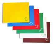 New Star Foodservice 42627 Flexible Cutting Board, 12-Inch by 15-Inch, Assorted Colors, Set of 6