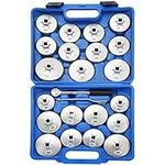 ATPEAM 23PC Oil Filter Wrench Set Aluminum Alloy Cup Type Socket Removal Tool Set with Storage Case | Automotive Garage Tools for Oil Filter Removal