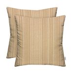 RSH DECOR: Square Throw Pillows Set of 2 | 24” x 24” | All-Weather Spun Fabric | Water and Fade-Resistant | Outdoor Accent Pillows for Patio Furniture | Boardwalk Sand