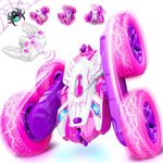 Dreamlandia Rc Car Toys for 3 4 5 6 7 8 Year Old Girls Gifts, 360° Flip Toys for Girls Toys Age 4 5 6 7 8, Pink Remote Control Cars Gifts for 4 5 6 7 8 Year Old Girls Gifts for Girls Birthday Present