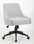 Boss Office Products Boyle Poly-Linen Guest Chair with Casters in Grey
