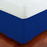 (Queen, Royal Blue) - Fancy Collection Queen Size Easy Care Tailored Microfiber 36cm Bed Skirt Solid Royal Blue