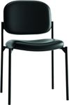 HON Scatter Guest Chair - Leather Stacking Chair Office Furniture, Black (HVL606)