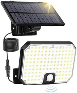XIULIUU Solar Lights Outdoor, 1PACK 124 LED 1500LM Motion Sensor Outdoor Lights, IP65 Waterproof Solar Powered Security Flood Light for Outside Yard, Shed, Barn, Patio, Porch, Garden, Garage