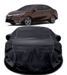 NEBITS® Prime Quality 190T Imported Fabric Car Cover for Toyota Corolla Altis with Ultra Surface Body Protection (Black)