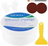 DEWEL Wood Putty, Gray Wood Filler, New Upgrade Wood Putty Filler Paintable, Stainable, Sandable, Wood Furniture Repair Kit Quickly Restore Wood Hole, Hardwood Floor, Door