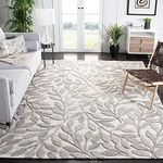 Safavieh Southampton Collection SHA302B Handmade Wool Area Rug, 6' Square, Beige