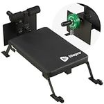 Lifepro Nordic Curl Workout Bench - Home Gym Hamstring Curl Machine & Glute Bench with Transport Wheels - Works with 1" & 2" Olympic Weight Plates - Durable Padding & Construction with Manual