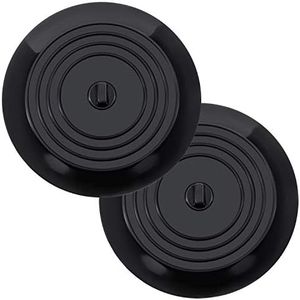 BEADNOVA Tub Stopper Drain Stopper Bath Plug Bath Tub Stoppers Rubber Tub Stopper Kitchen Sink Drain Cover for Bathtub (6 Inches, 2 Pack, Black)