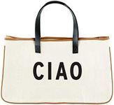 Santa Barbara Design Studio Tote Bag For Women Hold Everything 100% Cotton Canvas Shoulder Bag, Large, Ciao