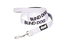 Blind Dog (Dog Has Limited/No Sight) White Colour Coded 60cm 1.2m 1.8m Luxury Neoprene Padded Handle Dog Leads Prevents Accidents by Warning Others of Your Dog in Advance (1.2m)