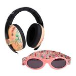 Banz Baby Ear Defenders & Sunglasses Combo - Noise Cancelling Baby Headphones & Wrap Around Baby Sunglasses - for Infants & Toddlers, 0-36 Months, Adjustable Straps - 100% UV Protection, SNR 31dB