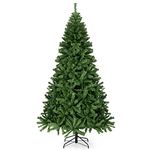 Goplus Christmas Tree Artificial Premium Hinged Spruce Full Tree with Solid Metal Stand (7.5 feet, Classic Series)