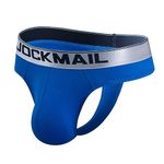 JOCKMAIL Mens Cotton Soft Boxer Brief Underwear Trunks Mens Brief Sport Breathable Underpants (L, 343-Blue)