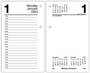 AT-A-GLANCE 2024 Daily Desk Calendar Refill, 3-1/2" x 6", Standard, Loose-Leaf (E7175024)