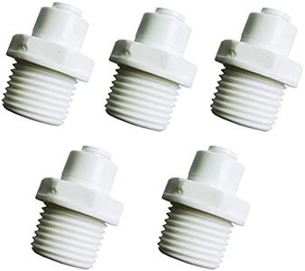 YZM 1/2" Male Thread x 1/4" OD tube Quick Connector fittings Water Purifiers Filters Reverse Osmosis Systems accessories set of 5.