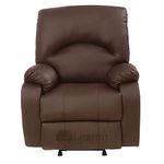 Lezino 1 Seater Rocker Recliner Chair (Rocker Manual Recliner, Brown)