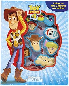 Toy Story 4. Historias animadas: Incluye un libro y figuritas con ventosa