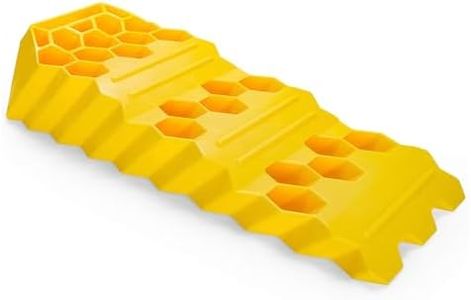 Camco Drive On Super Tri-Leveler - Raises Your RV Up to 5" - Works on Any Tire with Built in Handle - Features a Load Capacity of 10,000 lbs (21028), Yellow