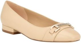 Calvin Klein Women's Crystil Ballet Flat, Light Natural 111, 8.5