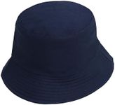 AVENAT Unisex Bucket Hat Reversible Men’s Women’s Sun Hat Fisherman Hat for Camping, Football, Hiking, Beach Summer Festivals Fishing Plain Size 56-58cm (Navy Blue)