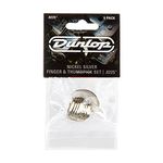 Jim Dunlop 33P.0225 Nickel Silver Finger & Thumbpicks, 0225', 5/Player's Pack