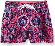 Kanu Surf Girls Sassy Upf50Quick Dry Beach Coverup Boardshort, Melanie Pink, 8-10