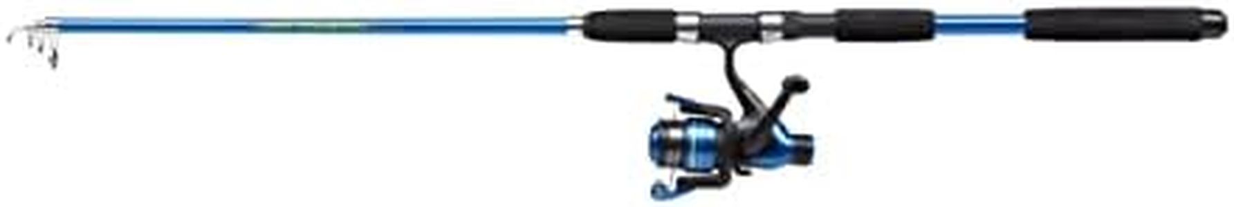 Shakespeare Firebird Tele Spinning Rod and Reel Combo - Telescopic Portable Fishing Tackle - Ready for Fishing