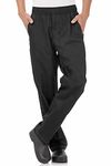 Chef Works Men's Cvbpblkm chefs pants, Black, M UK