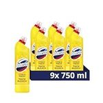 Domestos Citrus Fresh Thick Bleach eliminates 99.9% of bacteria and viruses disinfectant to protect against germs 9x 750 ml