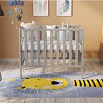 Love For Sleep Space Saving Cot 100x50cm with FREE Deluxe Quilted Aloe Vera Mattress (Grey)