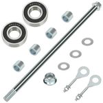 CILOYU 14mm 330mm Mini Bike Rear Axle + 6202RS Rear Wheel Bearing Kit Compatible with Coleman CT200U 196CC 200CC 6.5HP Off Road Gas Powered MIni Bike Powersports Accessories Part 15mm Chain Adjuster