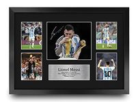 HWC Trading FR A3 Lionel Messi Argentina Gifts Printed Signed Autograph Picture for Football Fans and Supporters - A3 Framed