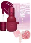 Kaja Lip & Blush Glazed Keychain Stain - Jelly Charm | Hydrating, Easily Buildable and Blendable | 01 Cherry Spritz | Formulated Without Parabens and Phthalates