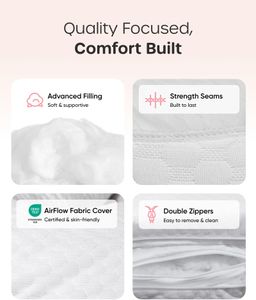 Nuliie U-Shaped Pregnancy Pillow – Purple Maternity Support Cushion